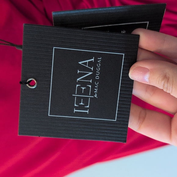 Mac Duggal 26484 Red Off Shoulder Dress - Picture 8 of 8